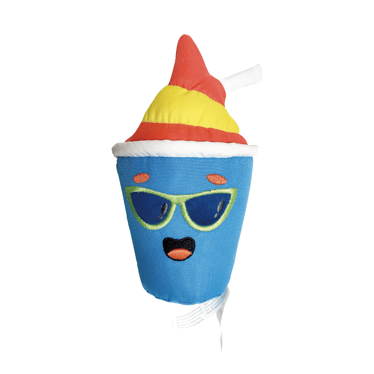 Petstify Summer Party Ice Cream slushie plush dog toy, a fun recycled summer toy.