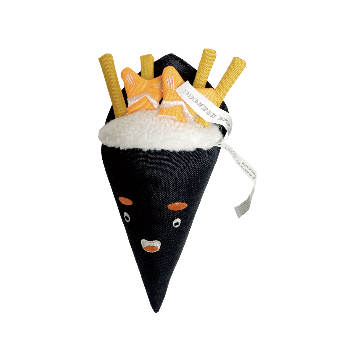 Petstify I Love Sushi Te-Maki (Hand Roll) plush dog toy made from sustainable materials.