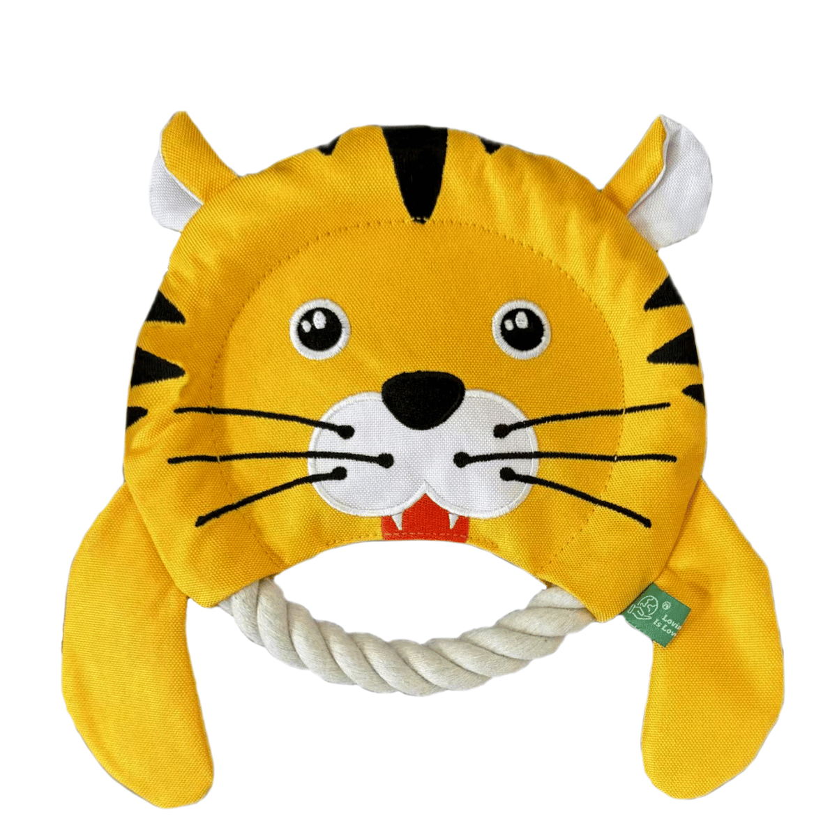 Petstify EcoPlay Tiger Rope Frisbee Dog Toy - Fun Fetch Toy